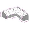 vidaXL 5-tlg. Garten-Lounge-Set mit Kissen Poly Rattan Grau