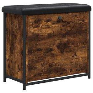 vidaXL Schuhbank mit Klappe R&auml;uchereiche 62x32x56 cm