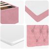 vidaXL Ottoman-Bett mit Matratzen & LEDs Rosa 90x200 cm Samt