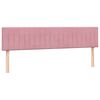 vidaXL Boxspringbett mit Matratzen Rosa 180x220 cm Samt