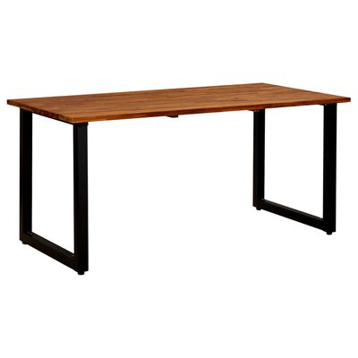 vidaXL Gartentisch mit Beinen in U-Form 160×80×75 cm Akazie Massivholz