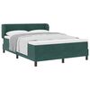 vidaXL Boxspringbett mit Matratze Dunkelgr&uuml;n 140 x 200 cm Samt