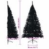 vidaXL K&uuml;nstlicher vorbeleuchteter Weihnachtsbaum Schwarz 180 cm PVC