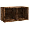 vidaXL Schallplatten-Box R&auml;uchereiche 71x34x36 cm Holzwerkstoff