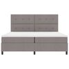 vidaXL Boxspringbett mit Matratze Taupe 200 x 200 cm Stoff