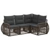 vidaXL Gartensofa-set 4 Stk. Grau und Dunkelgrau Poly-Rattan
