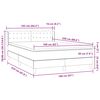 vidaXL Boxspringbett mit Matratze Dunkelblau 160x220 cm Samt