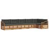 vidaXL Outdoor-Sofagarnitur mit Kissen 6 pcs Natur und Anthrazit
