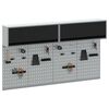 vidaXL Werkzeugschrank und Pegboard Set mit Regal 6 pcs Schwarz