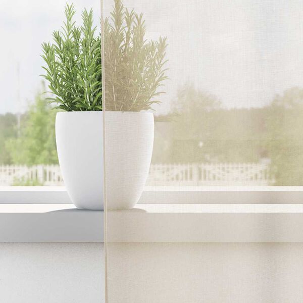 vidaXL Voile Vorhänge mit Ösen 2 Stk. Creme 140x140 cm