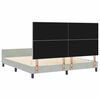 vidaXL Boxspringbett mit Kopfteil Hellgrau 180 x 200 cm Samt