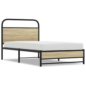 vidaXL Bettgestell ohne Matratze 90x190 cm Sonoma-Eiche Holzwerkstoff