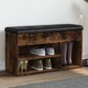 vidaXL Schuhbank Räuchereiche 82x32x45,5 cm Holzwerkstoff