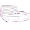 vidaXL Boxspringbett mit Matratze Hellgrau 180x200 cm Stoff