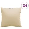 vidaXL Zierkissen 4 Stk. Beige 40x40 cm Stoff