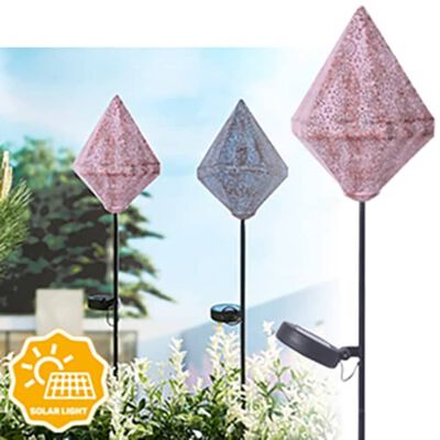 Luxform Solare LED-Garten-Steckleuchte Tyana Orientalisch Rosa