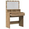 vidaXL Schminktisch Artisan-Eiche 80 x 41 x 134,5 cm Holzwerkstoff
