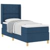 vidaXL Boxspringbett mit Matratze mit Kopfteil Blau 80 x 200 cm Stoff