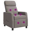 vidaXL Massage Relaxsessel Taupe Stoff