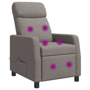 vidaXL Massage Relaxsessel Taupe Stoff