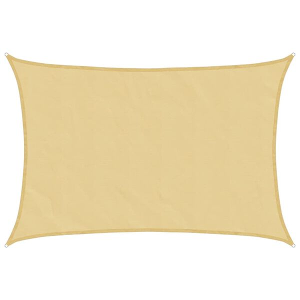 vidaXL Sonnensegel Sandfarbe 3,5x2,5 m 100% Polyester Oxford