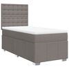 vidaXL Boxspringbett mit Matratze Taupe 90x200 cm Stoff