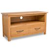vidaXL TV-Schrank 90x35x48 cm Massivholz Eiche