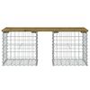 vidaXL Gartenbank aus Gabionen 103x44x42 cm Kiefernholz Impr&auml;gniert