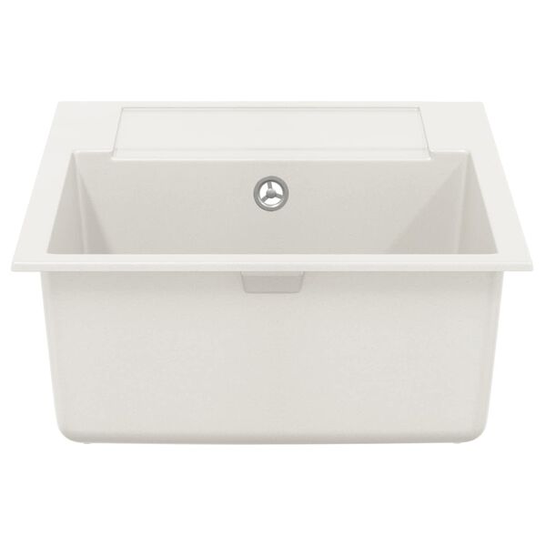 vidaXL Waschbecken Wei&szlig; 780 x 500 mm 80% Quarz und 20% Harz