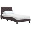 vidaXL Bett mit Matratze Dunkelbraun 90x190 cm Stoff