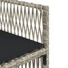 vidaXL 9-tlg. Garten-Essgruppe mit Kissen Hellgrau Poly Rattan