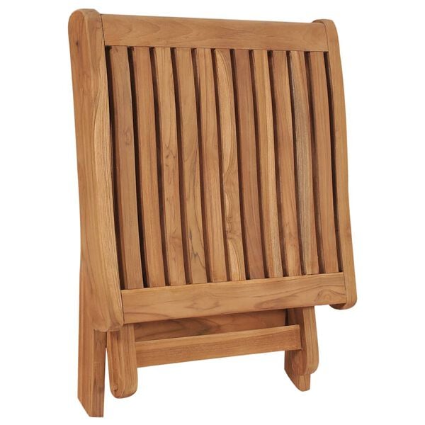 vidaXL Klappbarer Fußhocker 46,5×49×41,5 cm Massivholz Teak