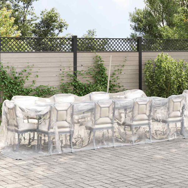 vidaXL Transparente Plane mit &Ouml;sen 2x8 m Polyethylen