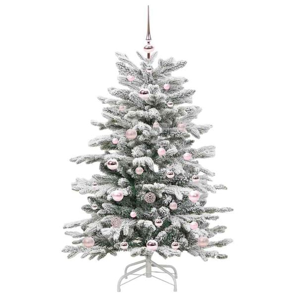 vidaXL K&uuml;nstlicher klappbarer Weihnachtsbaum Wei&szlig; 120 cm PE und PVC
