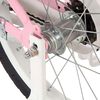 vidaXL Kinderfahrrad mit Frontgep&auml;cktr&auml;ger 16 Zoll Wei&szlig; und Rosa