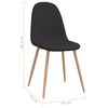 vidaXL Esszimmerstühle 2 Stk. Schwarz Stoff