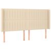 vidaXL Kopfteil mit Ohren Creme 183x16x118/128 cm Stoff