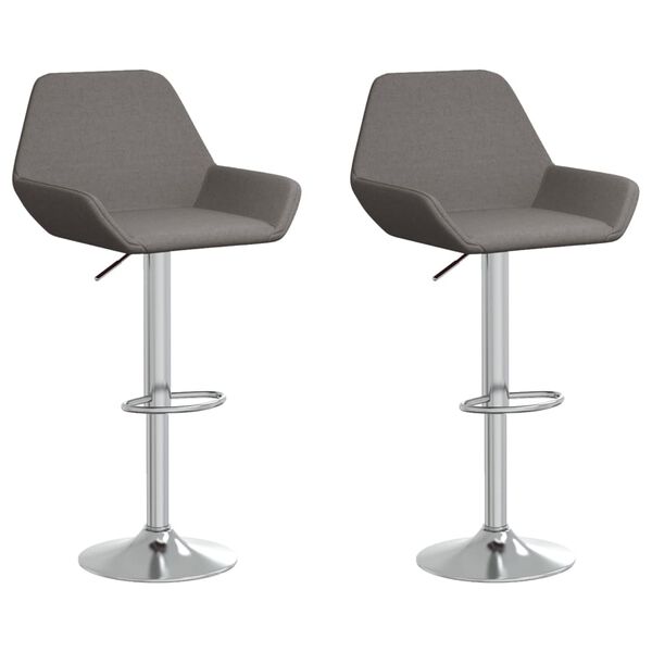 vidaXL Barhocker 2 Stk. Dunkelgrau Stoff