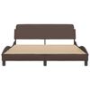 vidaXL Bettgestell "Dover" Braun 160x200 cm Kunstleder
