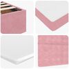 vidaXL Ottoman-Bett mit Matratzen & LEDs Rosa 100x200 cm Samt