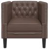 vidaXL Chesterfield-Sessel Braun Kunstleder