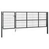 vidaXL Gartentor mit Pfosten Stahl 350 x 100 cm Anthrazit