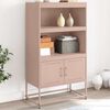 vidaXL Highboard Rosa 68,5x38,5x123,5 cm Stahl