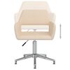 vidaXL Esszimmerst&uuml;hle 4 Stk. Drehbar Creme Stoff