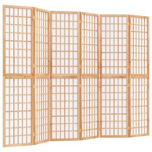 vidaXL 6-tlg. Paravent Japanischer Stil Faltbar 240x170 cm