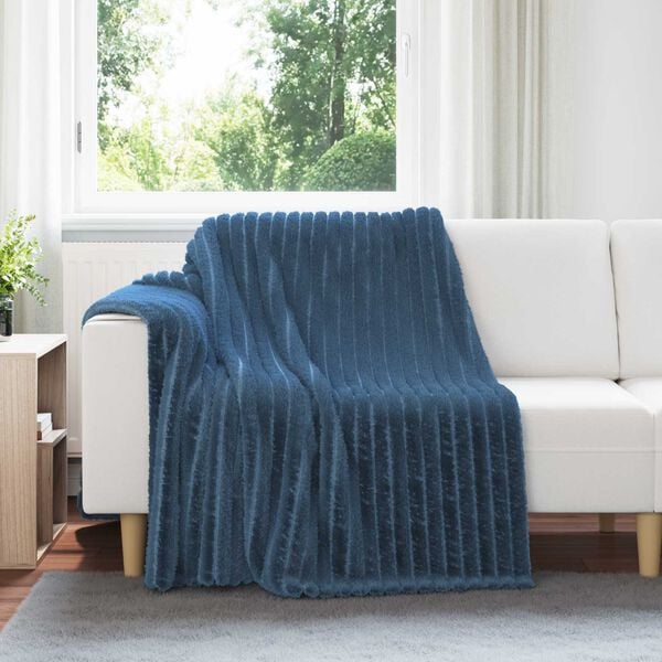 vidaXL &Uuml;berwurfdecke Marineblau 200 x 150 cm Fleece