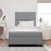 vidaXL Boxspringbett mit Matratze Hellgrau 120 x 190 cm Stoff