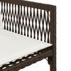 vidaXL 17-tlg. Garten-Essgruppe mit Kissen Braun Poly Rattan