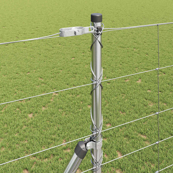 vidaXL Zaunpfosten Galvanisiert 50 x 1,4 m Stahl