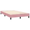vidaXL Boxspringbett mit Matratze & LED Rosa 120x210 cm Samt